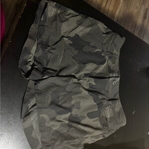 Prana Women's Camo Cargo Shorts in Dark Olive